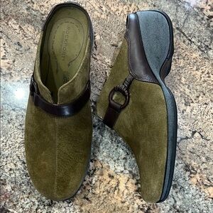 Rockport Green and Brown Loafers Slip-Ons